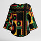 Jamaica Soccer 2026 Kimono Sleeve Blouse Reggae Stylized