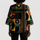 Jamaica Soccer 2026 Kimono Sleeve Blouse Reggae Stylized