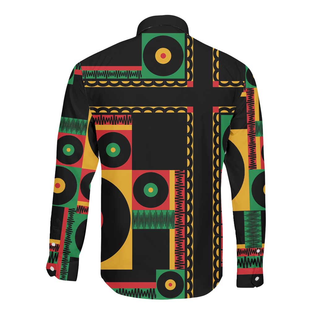Jamaica Soccer 2026 Long Sleeve Button Shirt Reggae Stylized