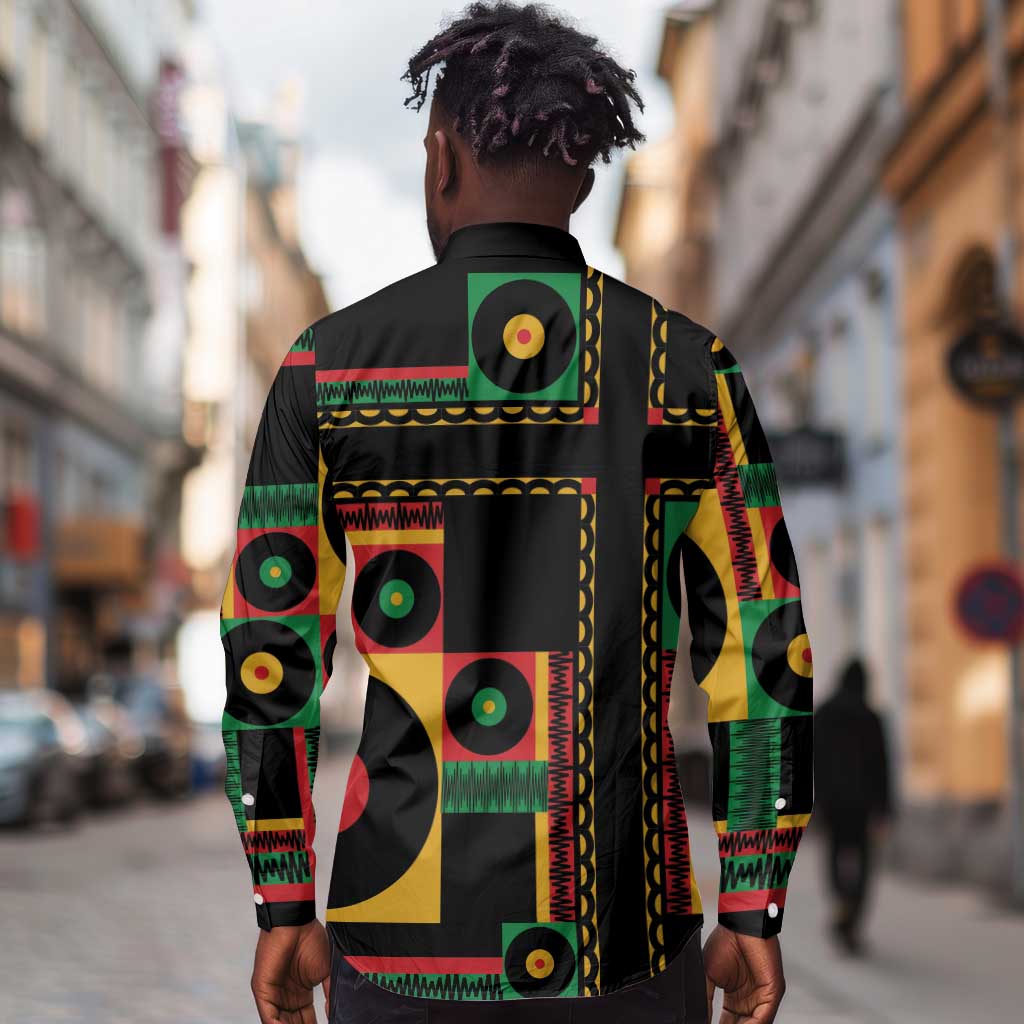 Jamaica Soccer 2026 Long Sleeve Button Shirt Reggae Stylized