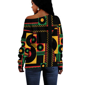 Jamaica Soccer 2026 Off Shoulder Sweater Reggae Stylized