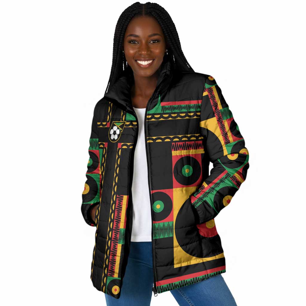 Jamaica Soccer 2026 Padded Jacket Reggae Stylized