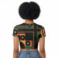 Jamaica Soccer 2026 Raglan Cropped T shirt Reggae Stylized