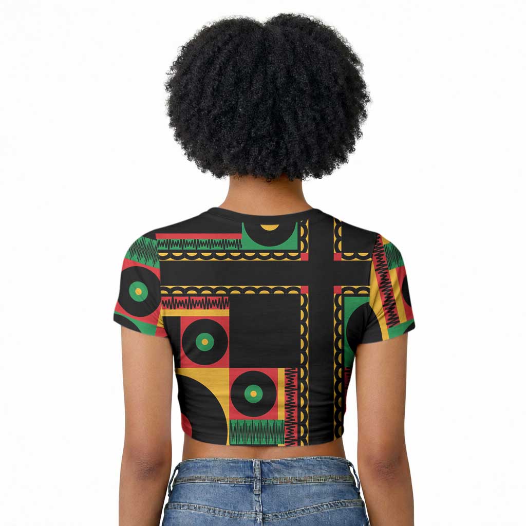 Jamaica Soccer 2026 Raglan Cropped T shirt Reggae Stylized