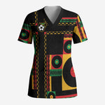 Jamaica Soccer 2026 Scrub Top Reggae Stylized