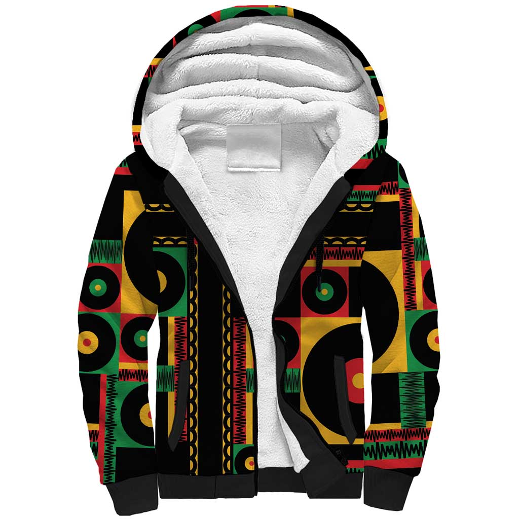 Jamaica Soccer 2026 Sherpa Hoodie Reggae Stylized