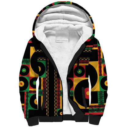 Jamaica Soccer 2026 Sherpa Hoodie Reggae Stylized