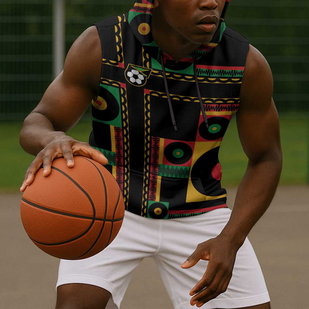 Jamaica Soccer 2026 Sleeveless Hoodie Reggae Stylized