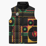 Jamaica Soccer 2026 Sleeveless Puffer Jacket Reggae Stylized