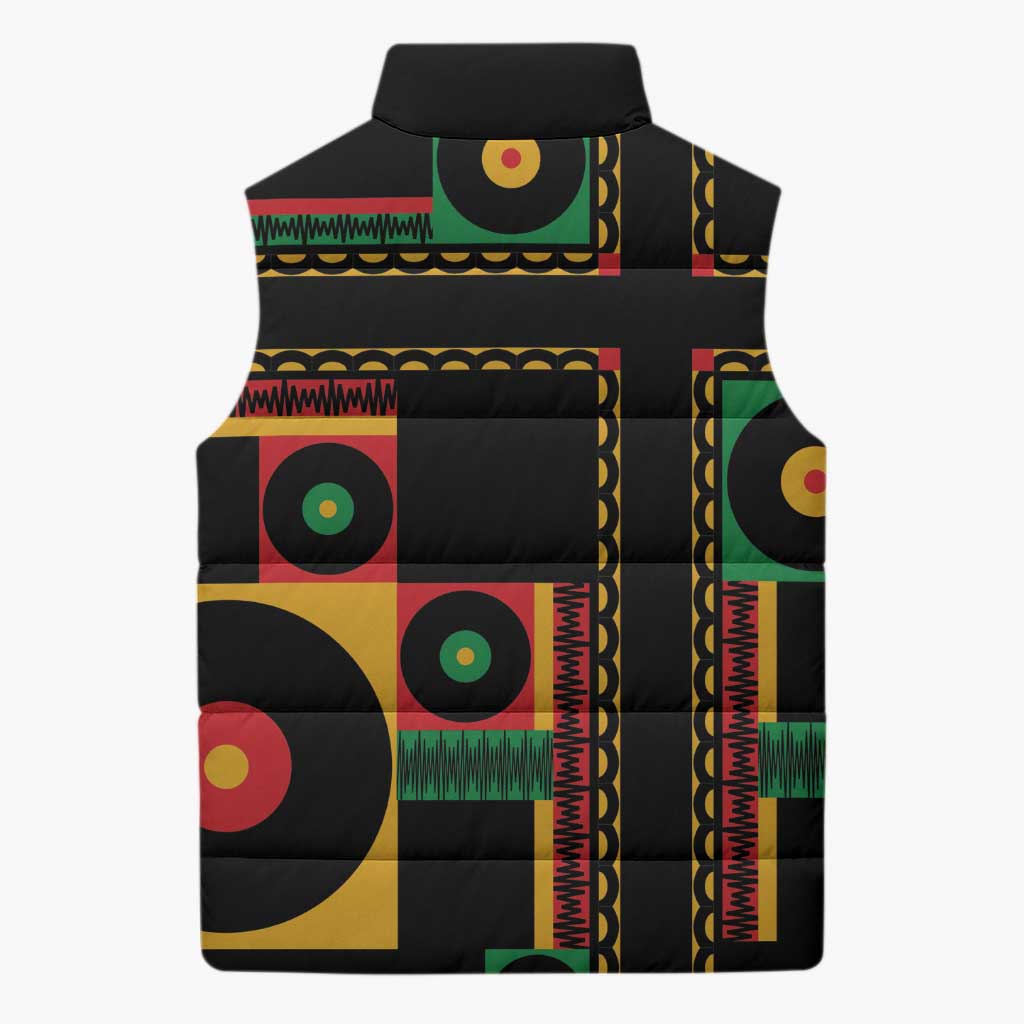 Jamaica Soccer 2026 Sleeveless Puffer Jacket Reggae Stylized