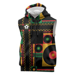 Jamaica Soccer 2026 Sleeveless Zip Hoodie Reggae Stylized