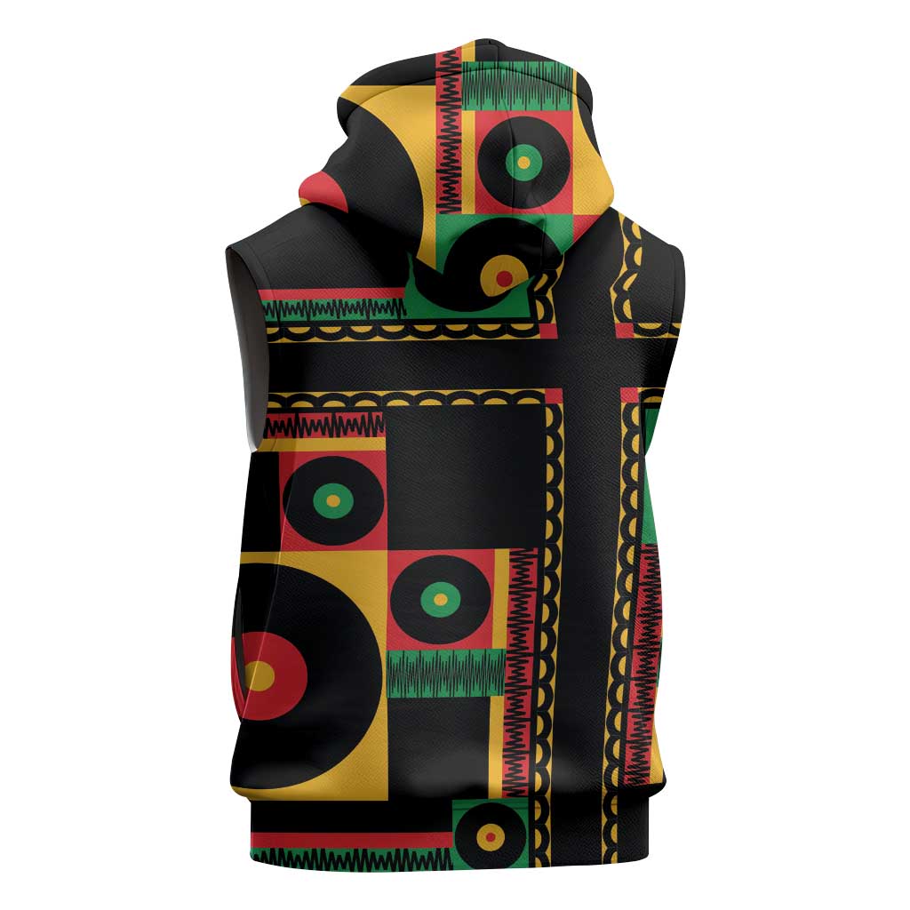 Jamaica Soccer 2026 Sleeveless Zip Hoodie Reggae Stylized