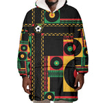 Jamaica Soccer 2026 Wearable Blanket Hoodie Reggae Stylized