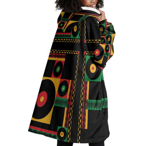 Jamaica Soccer 2026 Wearable Blanket Hoodie Reggae Stylized