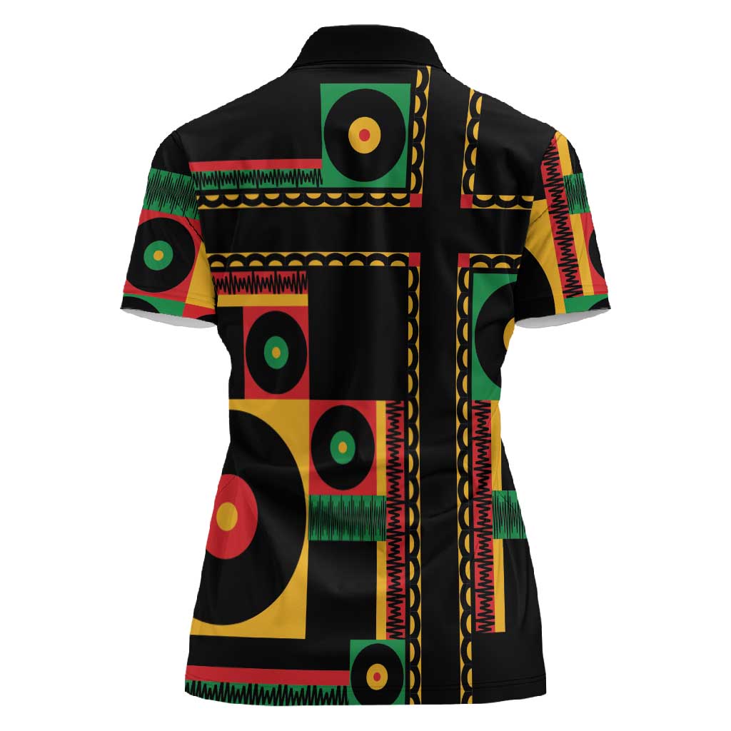 Jamaica Soccer 2026 Women Polo Shirt Reggae Stylized