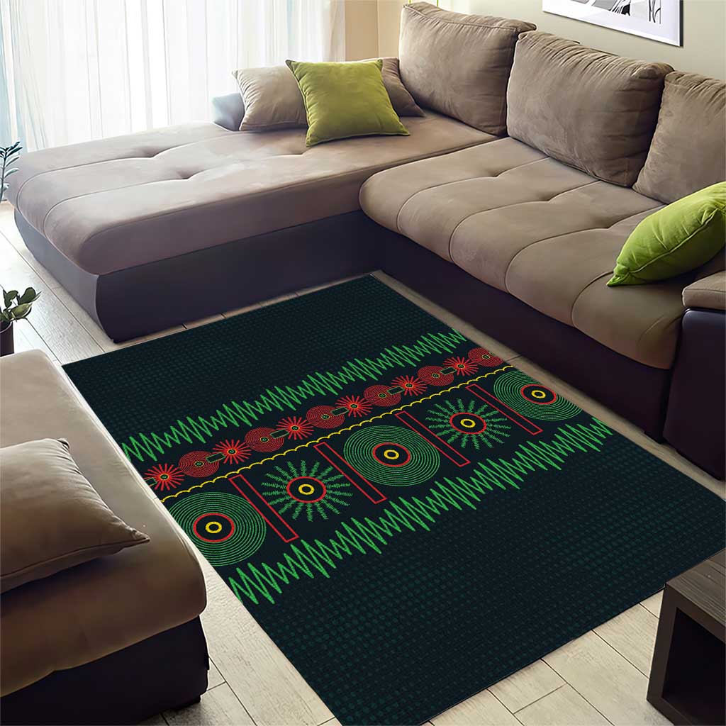 Soccer 2026 Jamaica Area Rug Reggae Music Spirit