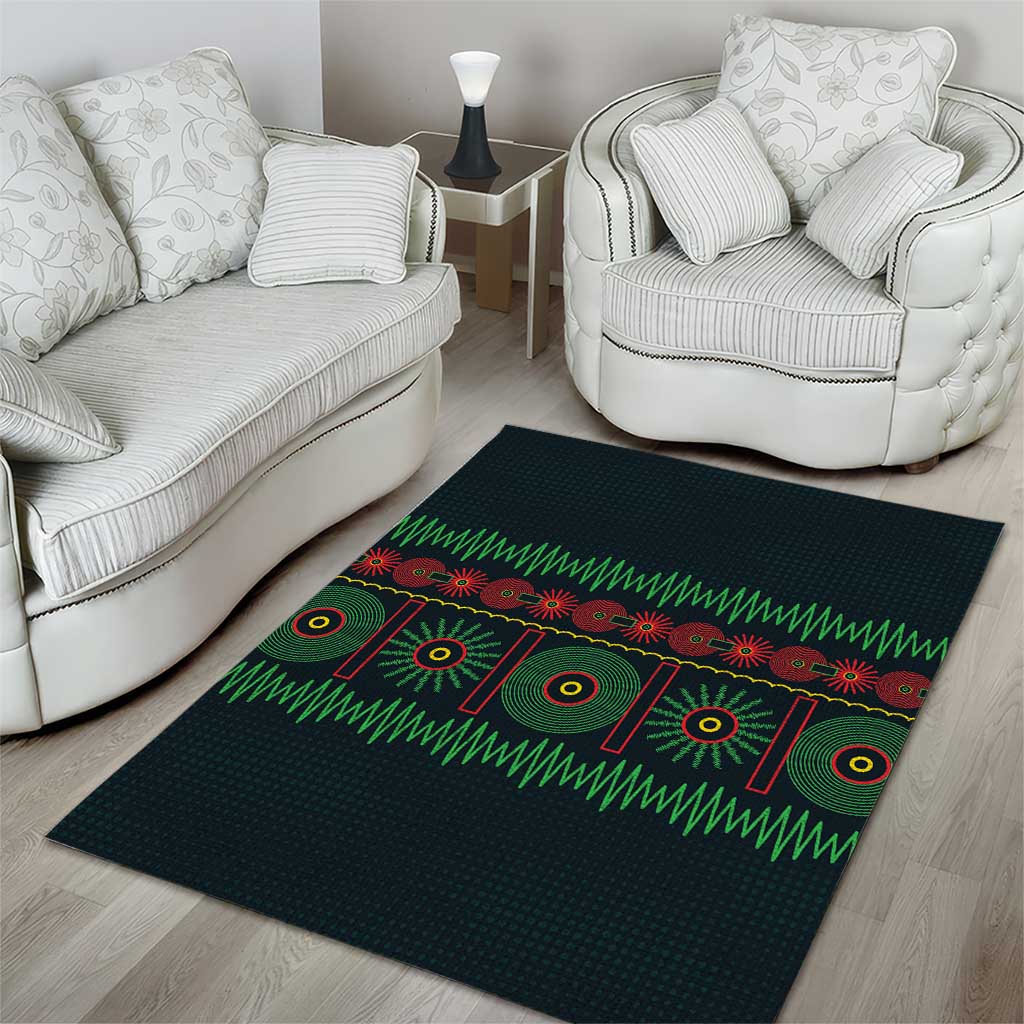 Soccer 2026 Jamaica Area Rug Reggae Music Spirit