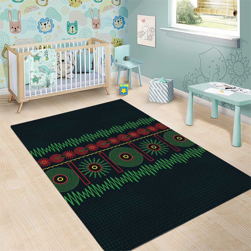 Soccer 2026 Jamaica Area Rug Reggae Music Spirit