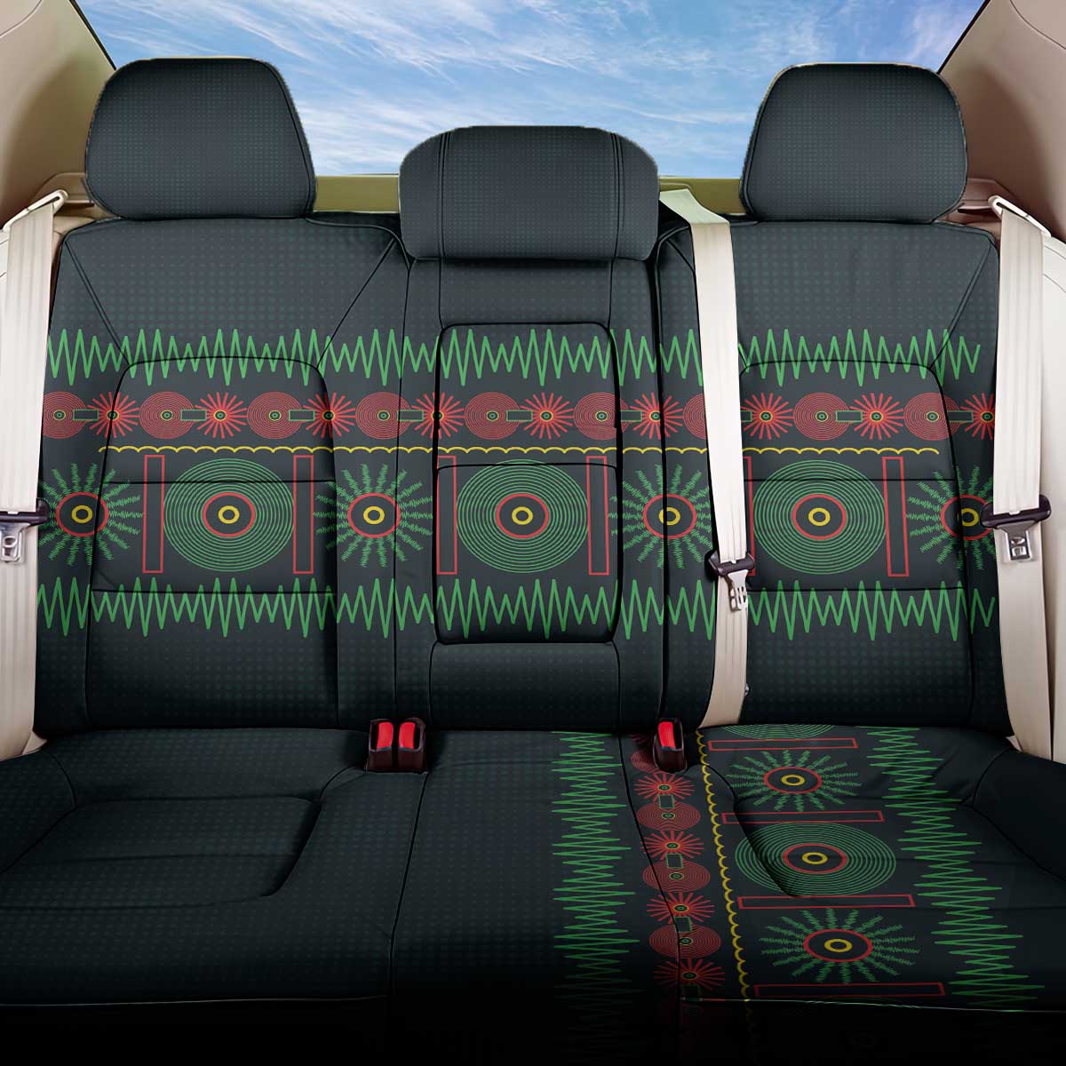 Soccer 2026 Jamaica Back Car Seat Cover Reggae Music Spirit