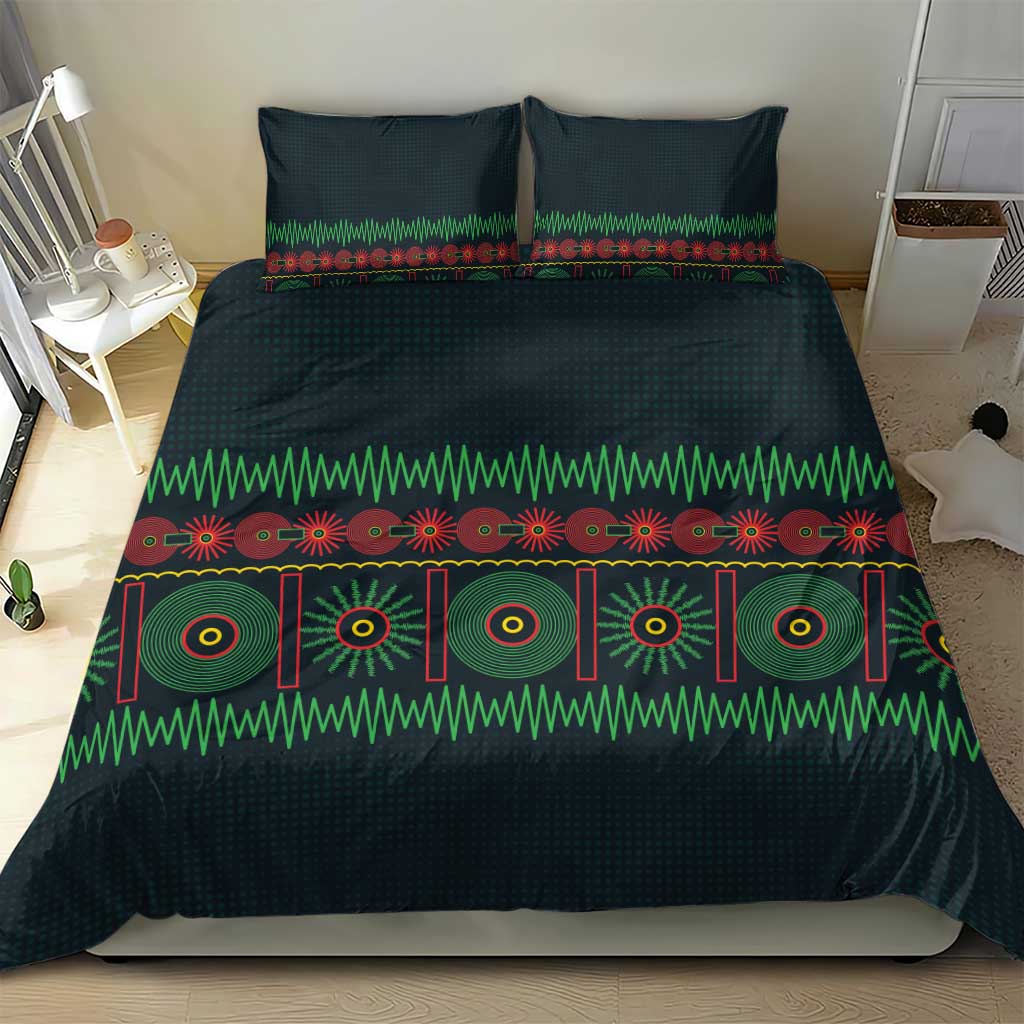 Soccer 2026 Jamaica Bedding Set Reggae Music Spirit