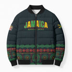 Custom Soccer 2026 Jamaica Bomber Puffer Jacket Reggae Music Spirit
