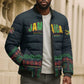 Custom Soccer 2026 Jamaica Bomber Puffer Jacket Reggae Music Spirit