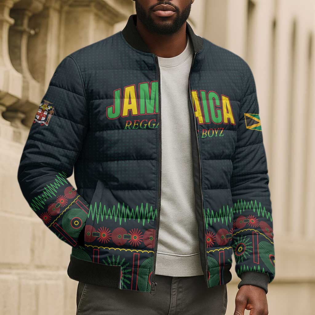 Custom Soccer 2026 Jamaica Bomber Puffer Jacket Reggae Music Spirit