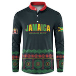 Custom Soccer 2026 Jamaica Button Sweatshirt Reggae Music Spirit