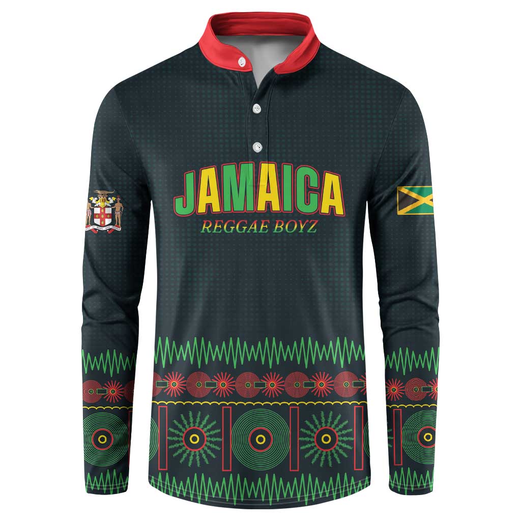 Custom Soccer 2026 Jamaica Button Sweatshirt Reggae Music Spirit