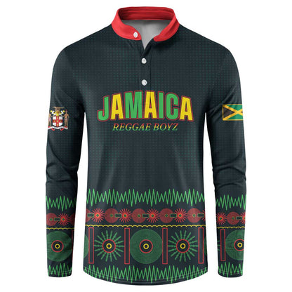 Custom Soccer 2026 Jamaica Button Sweatshirt Reggae Music Spirit