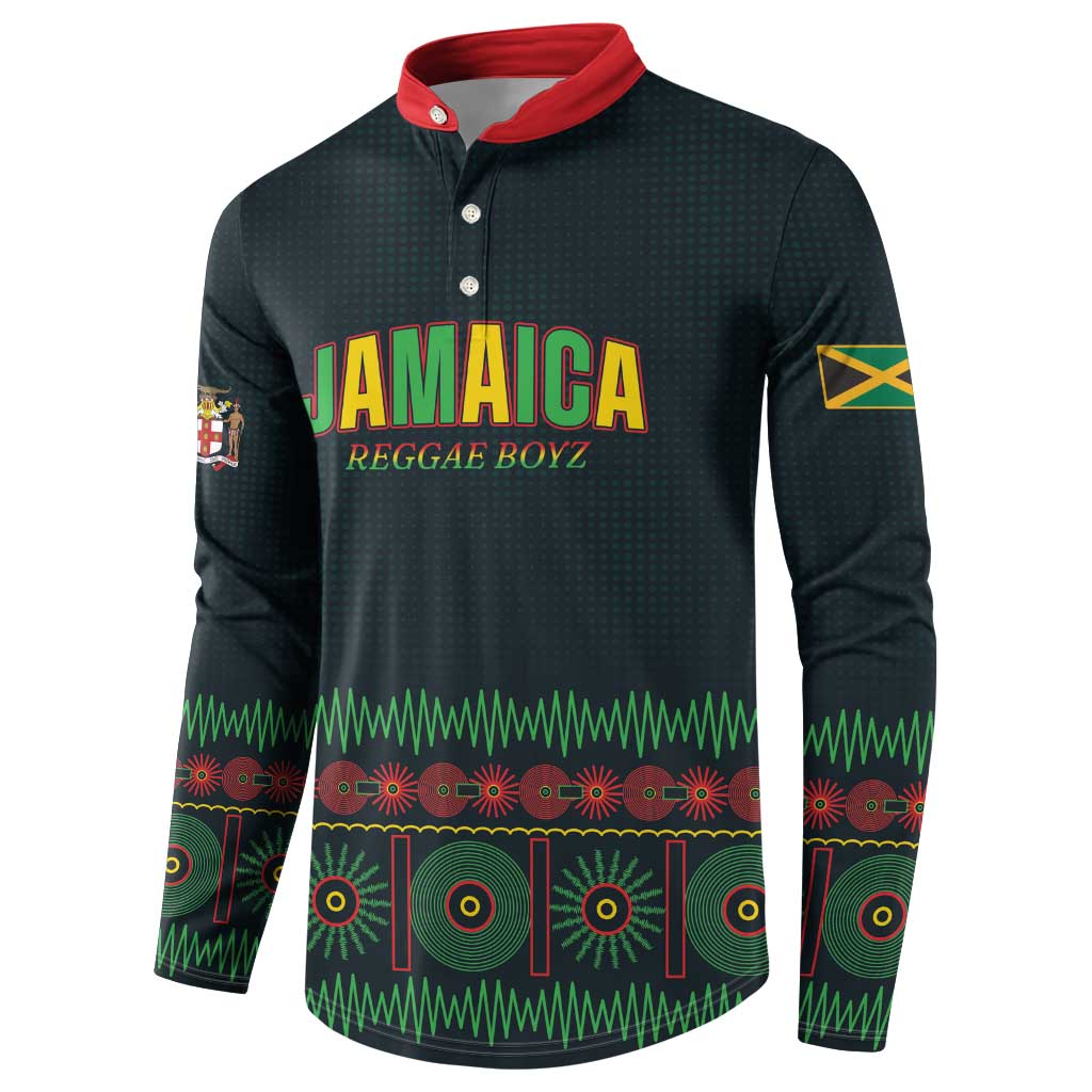 Custom Soccer 2026 Jamaica Button Sweatshirt Reggae Music Spirit