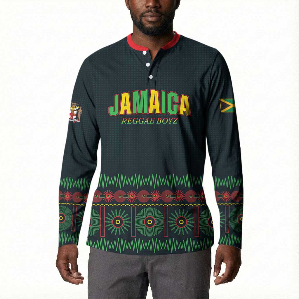 Custom Soccer 2026 Jamaica Button Sweatshirt Reggae Music Spirit