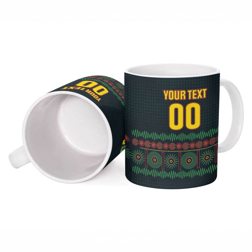 Custom Soccer 2026 Jamaica Ceramic Mug Reggae Music Spirit