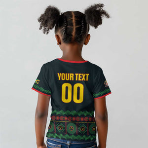 Custom Soccer 2026 Jamaica Kid T shirt Reggae Music Spirit