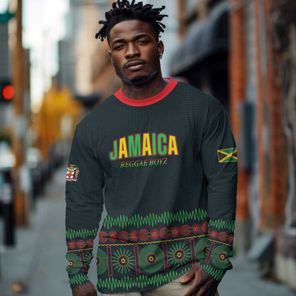 Custom Soccer 2026 Jamaica Long Sleeve Shirt Reggae Music Spirit