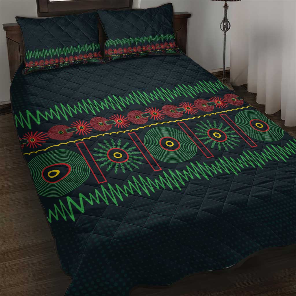 Soccer 2026 Jamaica Quilt Bed Set Reggae Music Spirit