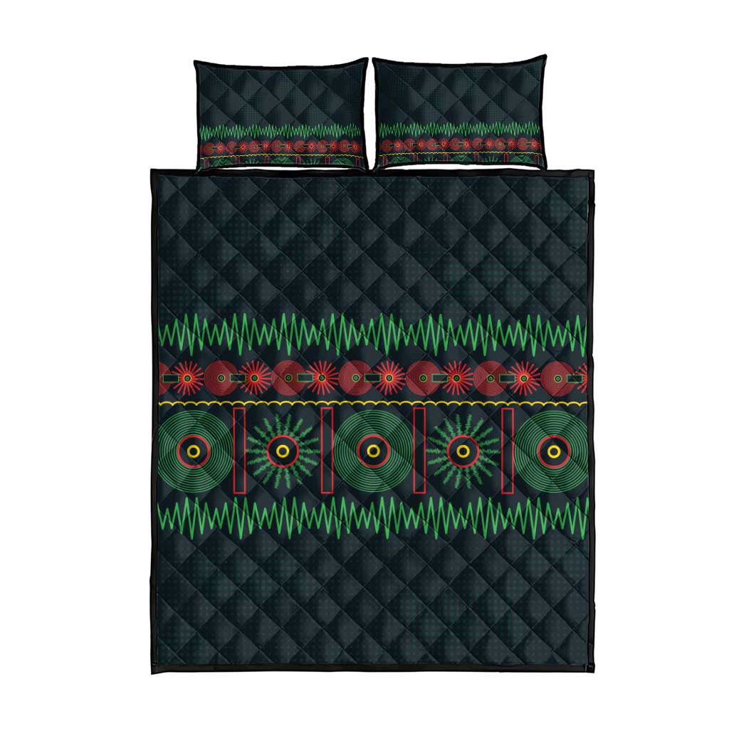 Soccer 2026 Jamaica Quilt Bed Set Reggae Music Spirit