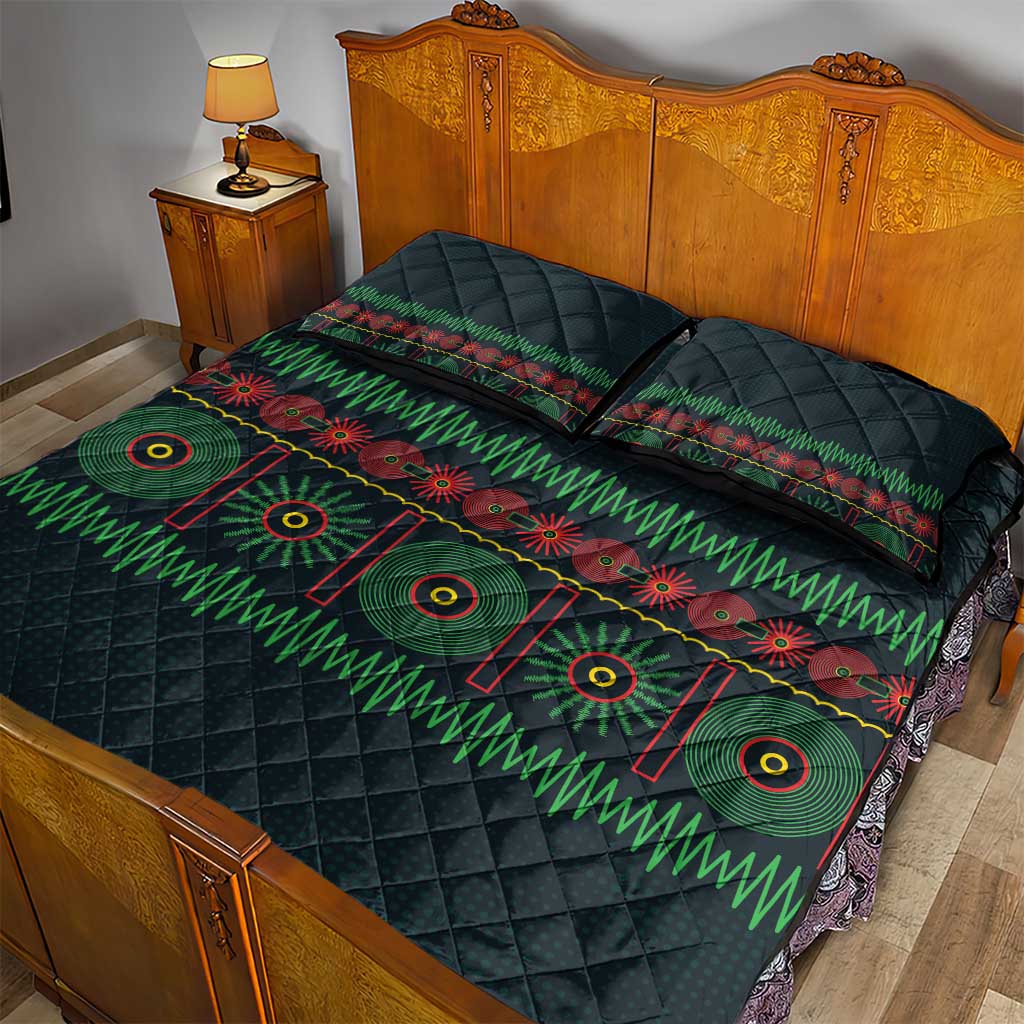 Soccer 2026 Jamaica Quilt Bed Set Reggae Music Spirit