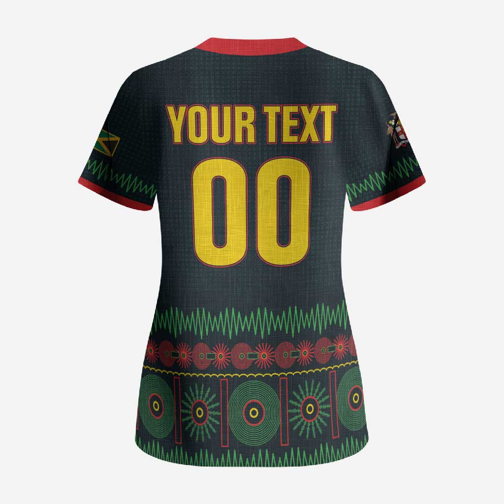 Custom Soccer 2026 Jamaica Scrub Top Reggae Music Spirit