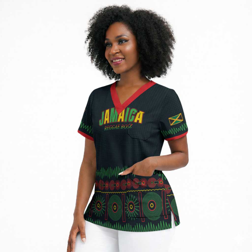 Custom Soccer 2026 Jamaica Scrub Top Reggae Music Spirit