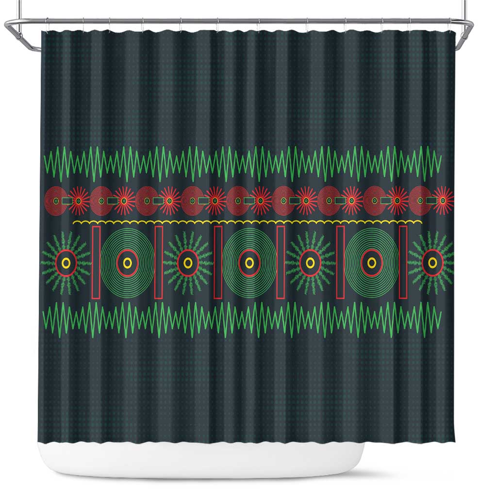 Soccer 2026 Jamaica Shower Curtain Reggae Music Spirit