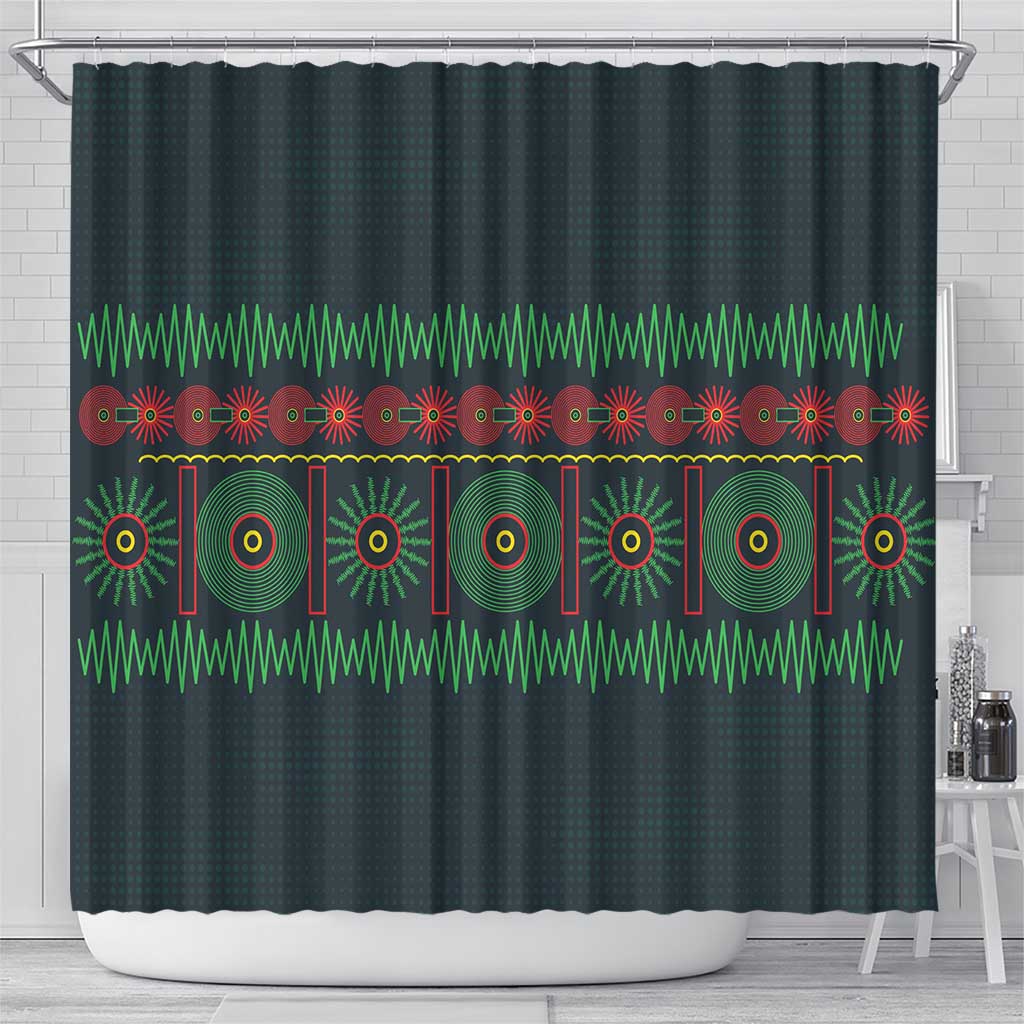Soccer 2026 Jamaica Shower Curtain Reggae Music Spirit