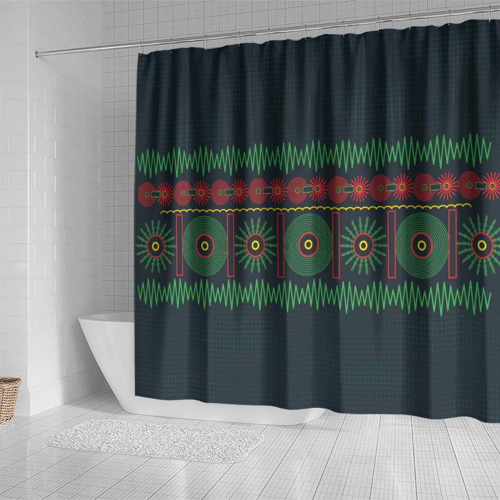 Soccer 2026 Jamaica Shower Curtain Reggae Music Spirit