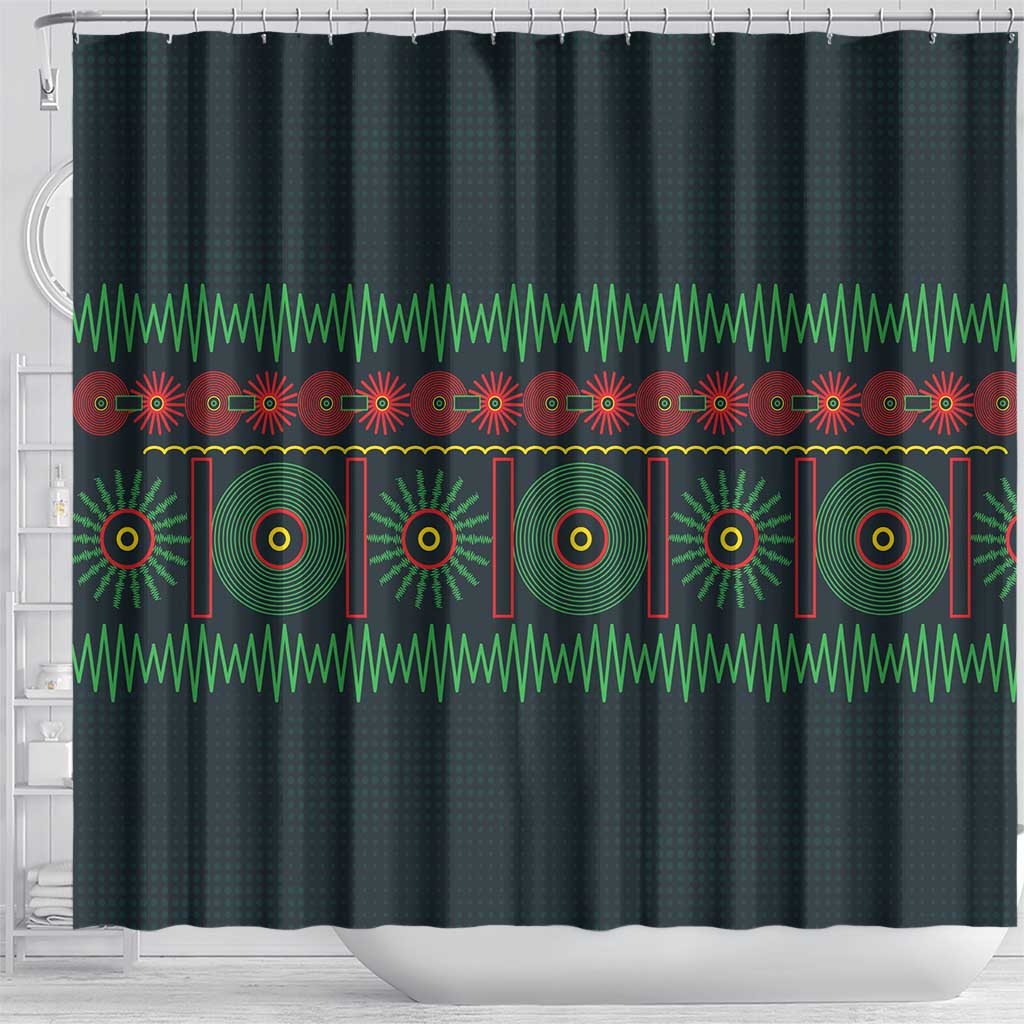 Soccer 2026 Jamaica Shower Curtain Reggae Music Spirit