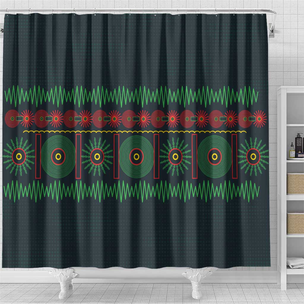 Soccer 2026 Jamaica Shower Curtain Reggae Music Spirit