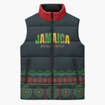 Custom Soccer 2026 Jamaica Sleeveless Puffer Jacket Reggae Music Spirit