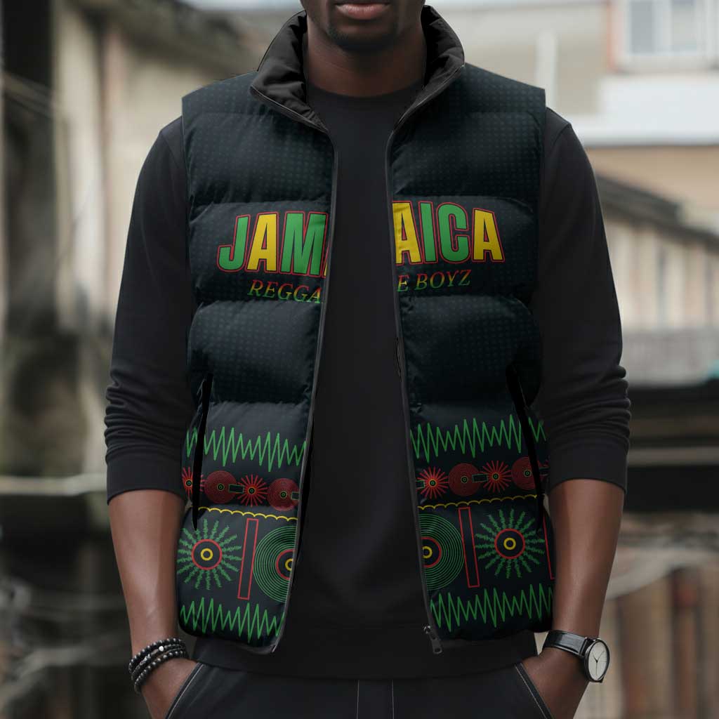Custom Soccer 2026 Jamaica Sleeveless Puffer Jacket Reggae Music Spirit