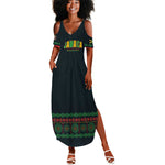 Custom Soccer 2026 Jamaica Summer Maxi Dress Reggae Music Spirit