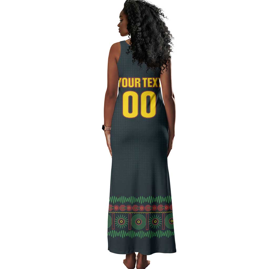 Custom Soccer 2026 Jamaica Tank Maxi Dress Reggae Music Spirit