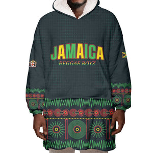 Custom Soccer 2026 Jamaica Wearable Blanket Hoodie Reggae Music Spirit